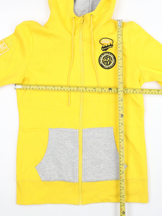 Kappa Womens Yellow Full Zip Hoodie Size 8 Logo Sports Casual