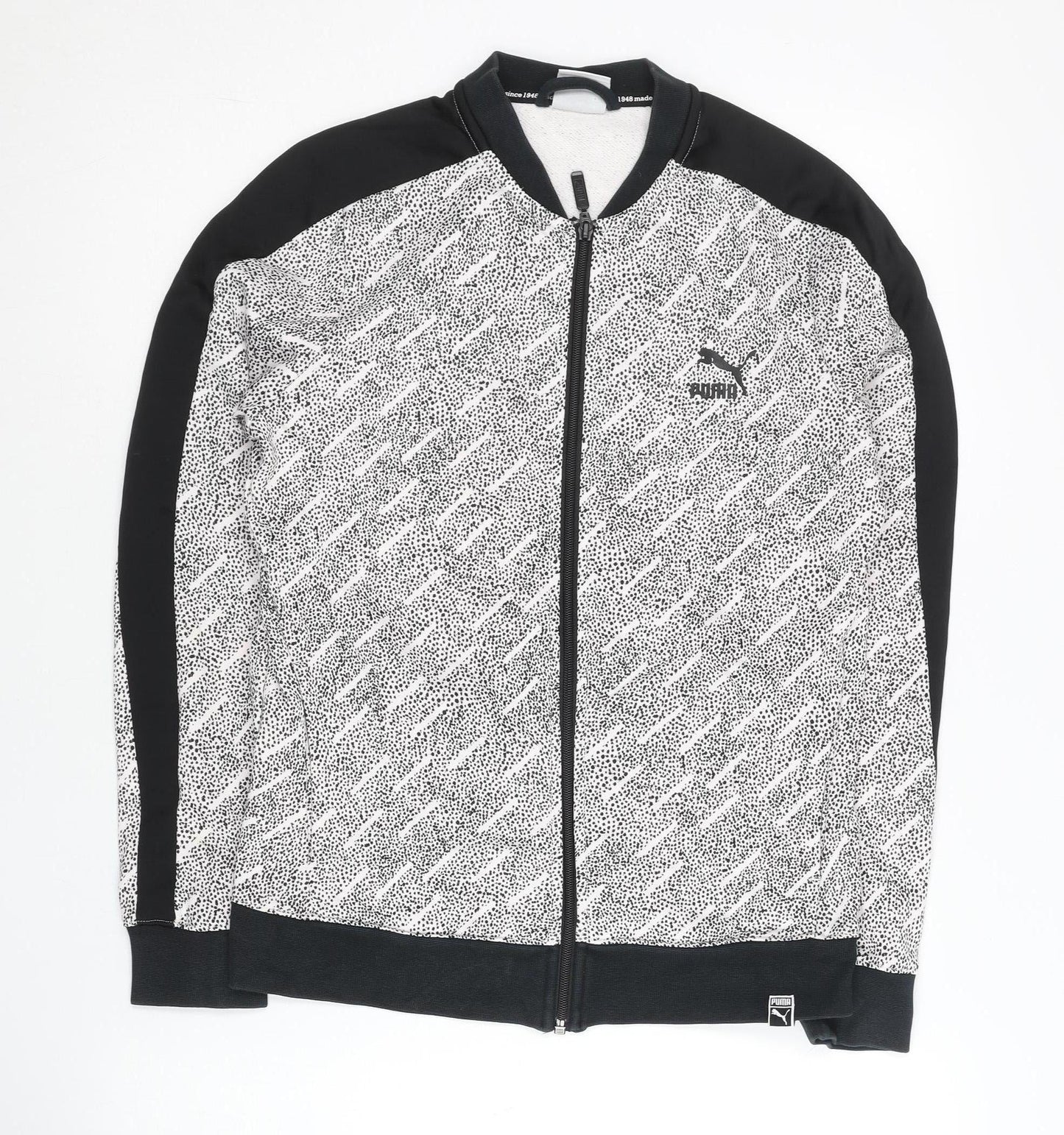 Puma Womens Black Size 12 Track Jacket Full Zip Lightweight