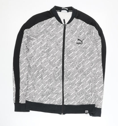 Puma Womens Black Size 12 Track Jacket Full Zip Lightweight