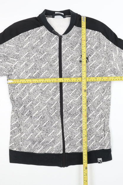 Puma Womens Black Size 12 Track Jacket Full Zip Lightweight