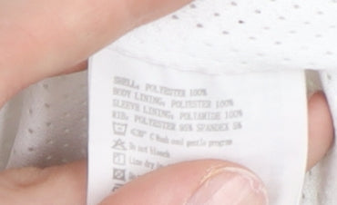 Kappa Womens Track Jacket Size 8 White Pink Blue Colourblock Full Zip