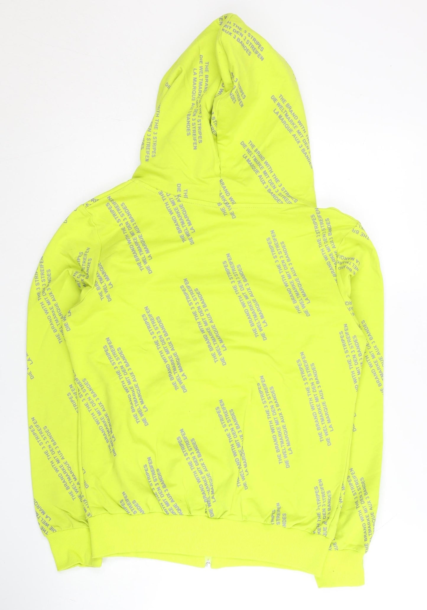 Adidas Women’s Neon Yellow Full Zip Hoodie Sweatshirt L