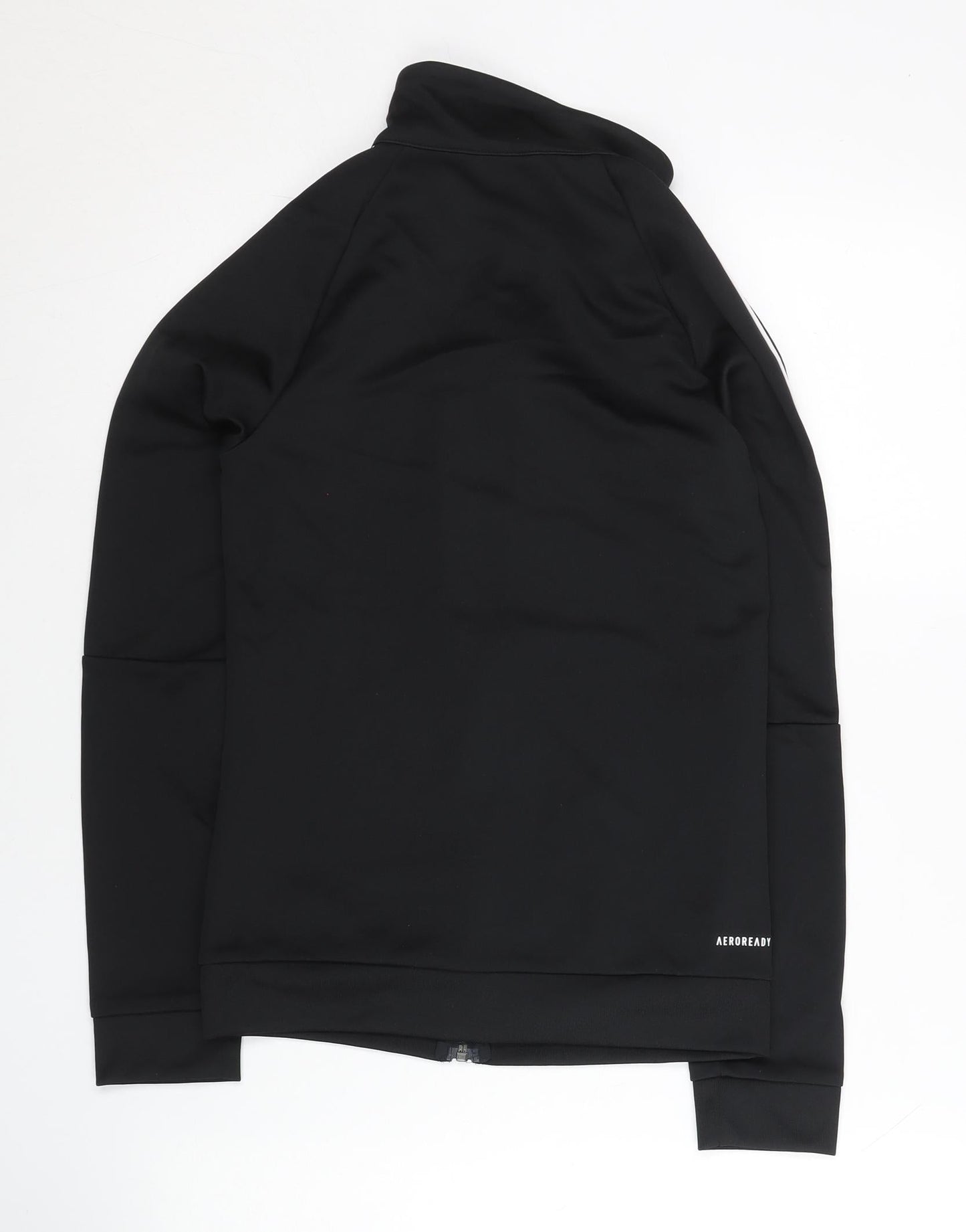 Adidas Womens Black Size 6 Track Jacket Full Zip Sportswear