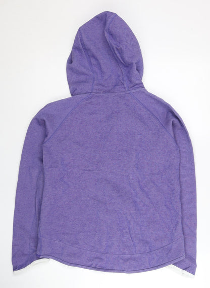 Nike Women’s Purple Full Zip Hoodie Sweatshirt Size L Cotton Blend