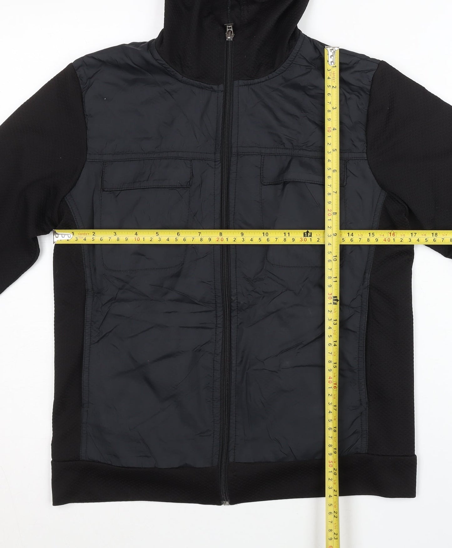 Nike Women Black L Track Jacket Hooded Full Zip Running Sportswear