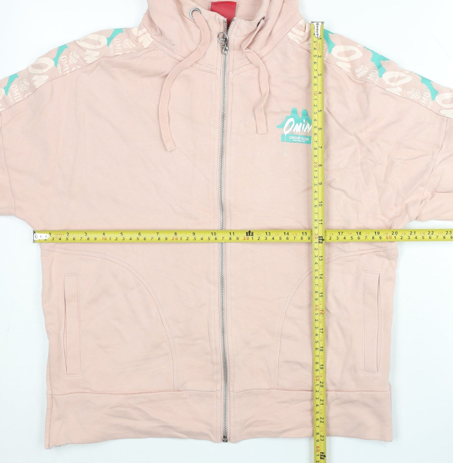 Kappa Women’s Pink Full Zip Hoodie Sweatshirt M Cotton Blend