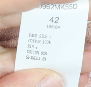 Kappa Women’s Pink Full Zip Hoodie Sweatshirt M Cotton Blend