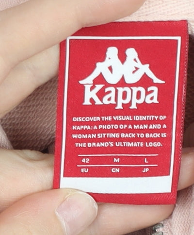 Kappa Women’s Pink Full Zip Hoodie Sweatshirt M Cotton Blend