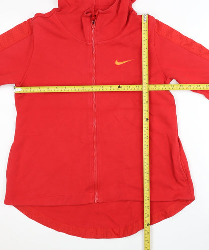 Nike Women’s Red Full Zip Hoodie Sweatshirt M Sportswear