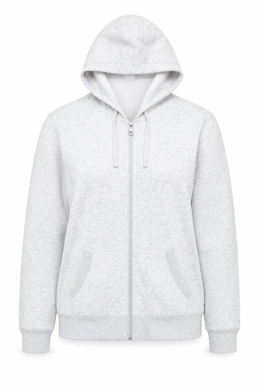 Womens UK Size M DECATHLON Grey Full Zip Hoodie