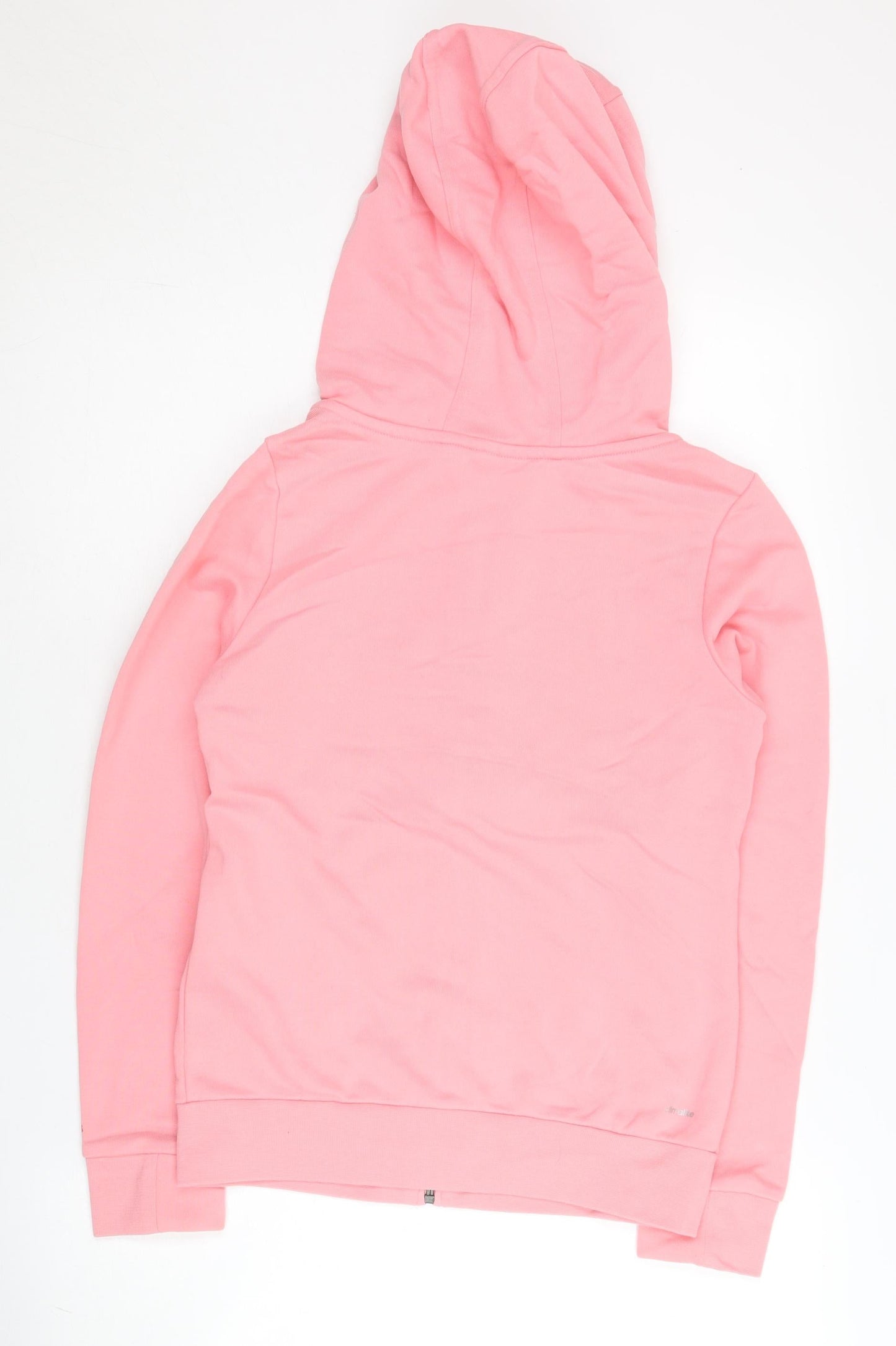 Adidas Women’s Pink Full Zip Hoodie Size 8 UK Sports Logo Sweatshirt