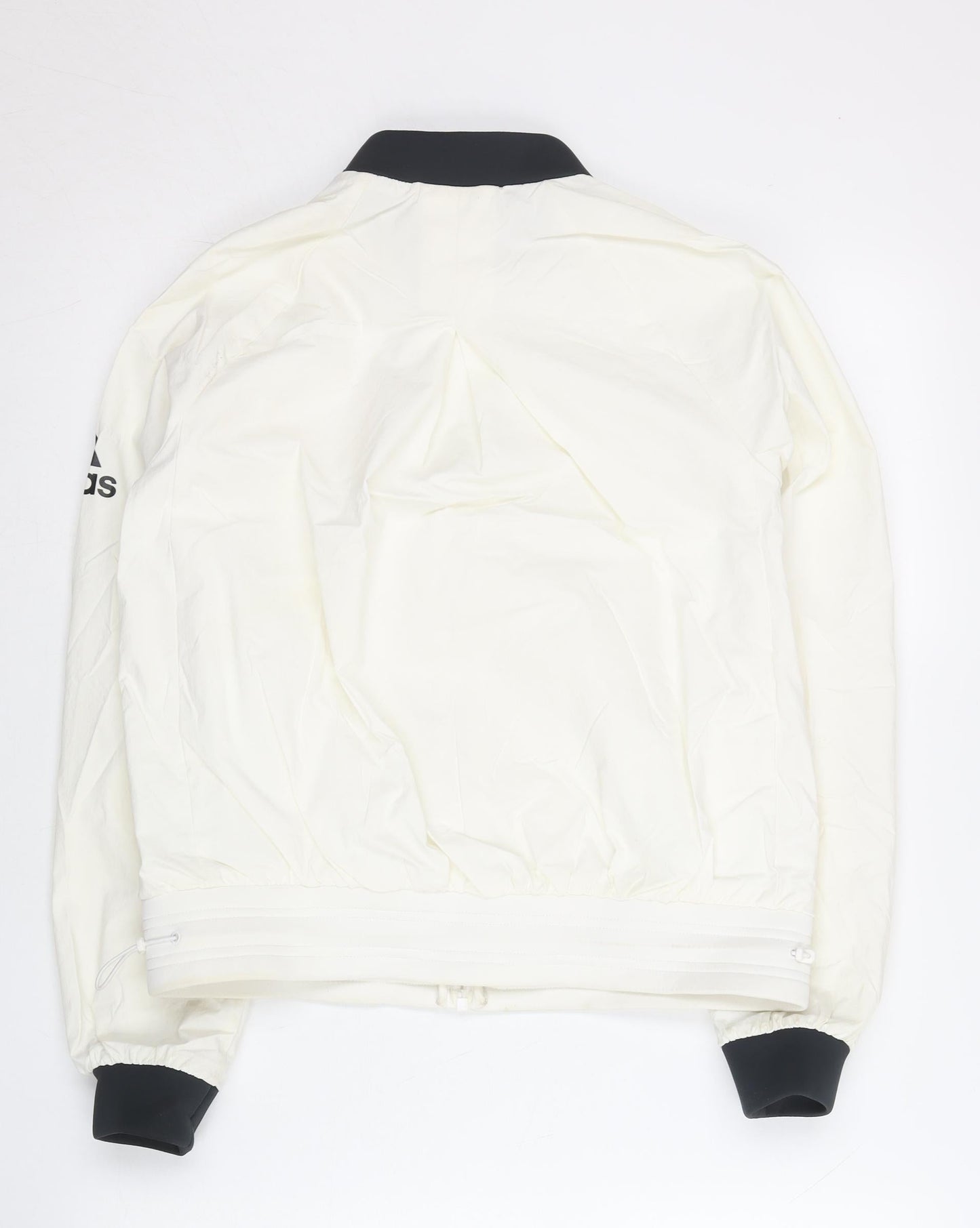 Adidas Women's Ivory Track Jacket Size 8 Full Zip Sportswear