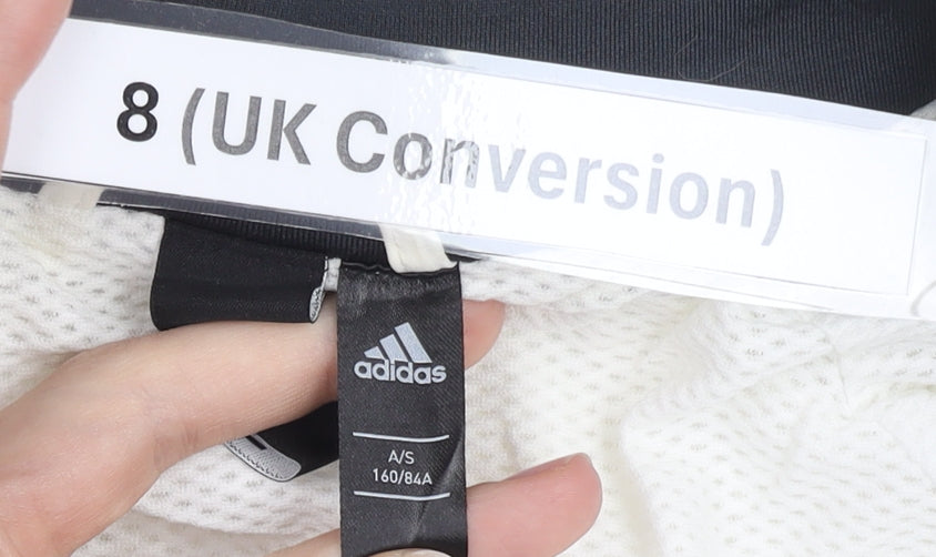 Adidas Women's Ivory Track Jacket Size 8 Full Zip Sportswear