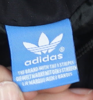 Adidas Women’s Red Black Track Jacket L Hooded Full Zip Sportswear