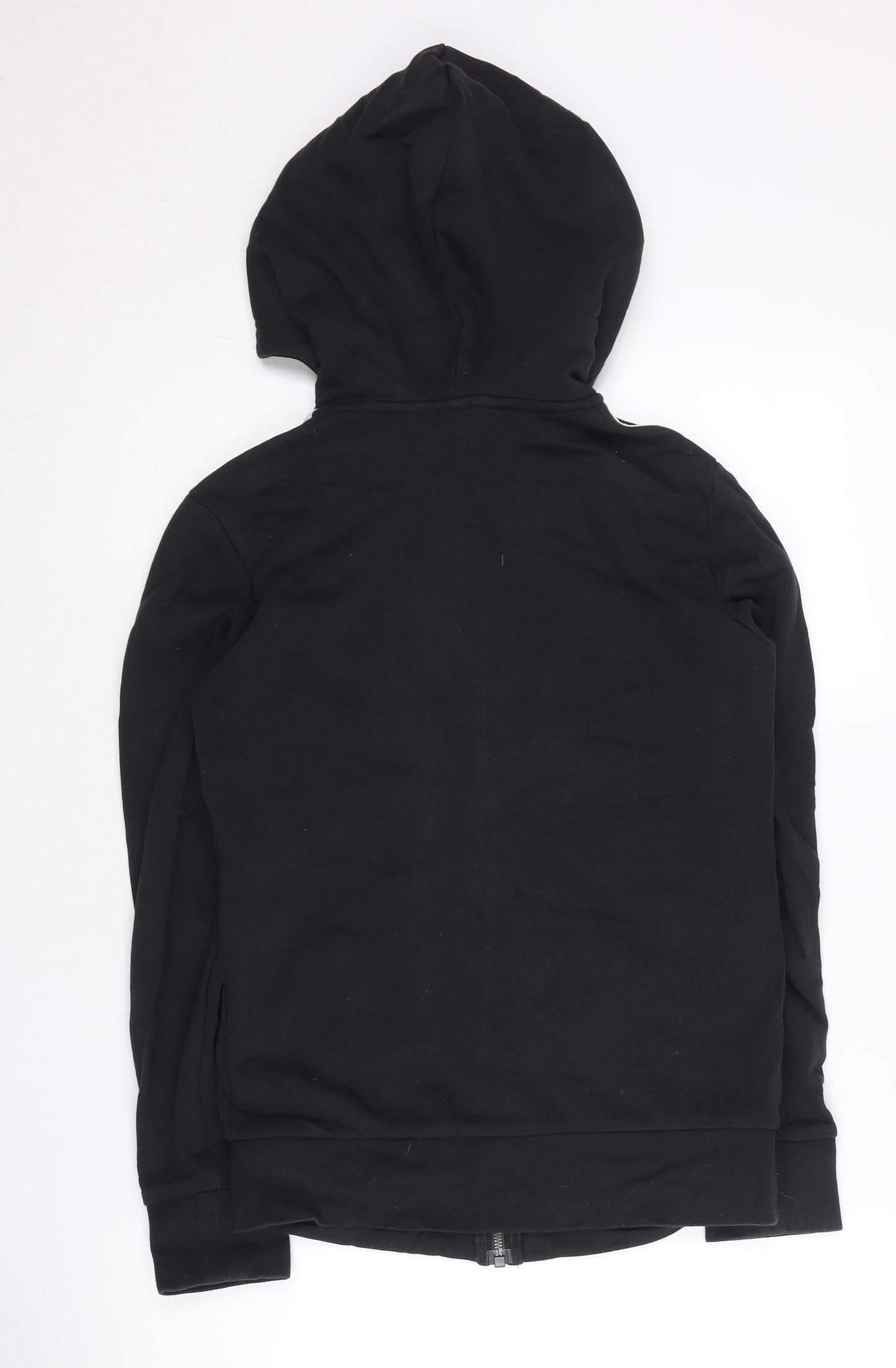 Adidas Womens Black Size 8 Full Zip Hoodie Jacket Sportswear