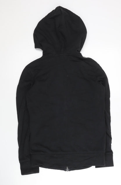 Adidas Womens Black Size 8 Full Zip Hoodie Jacket Sportswear