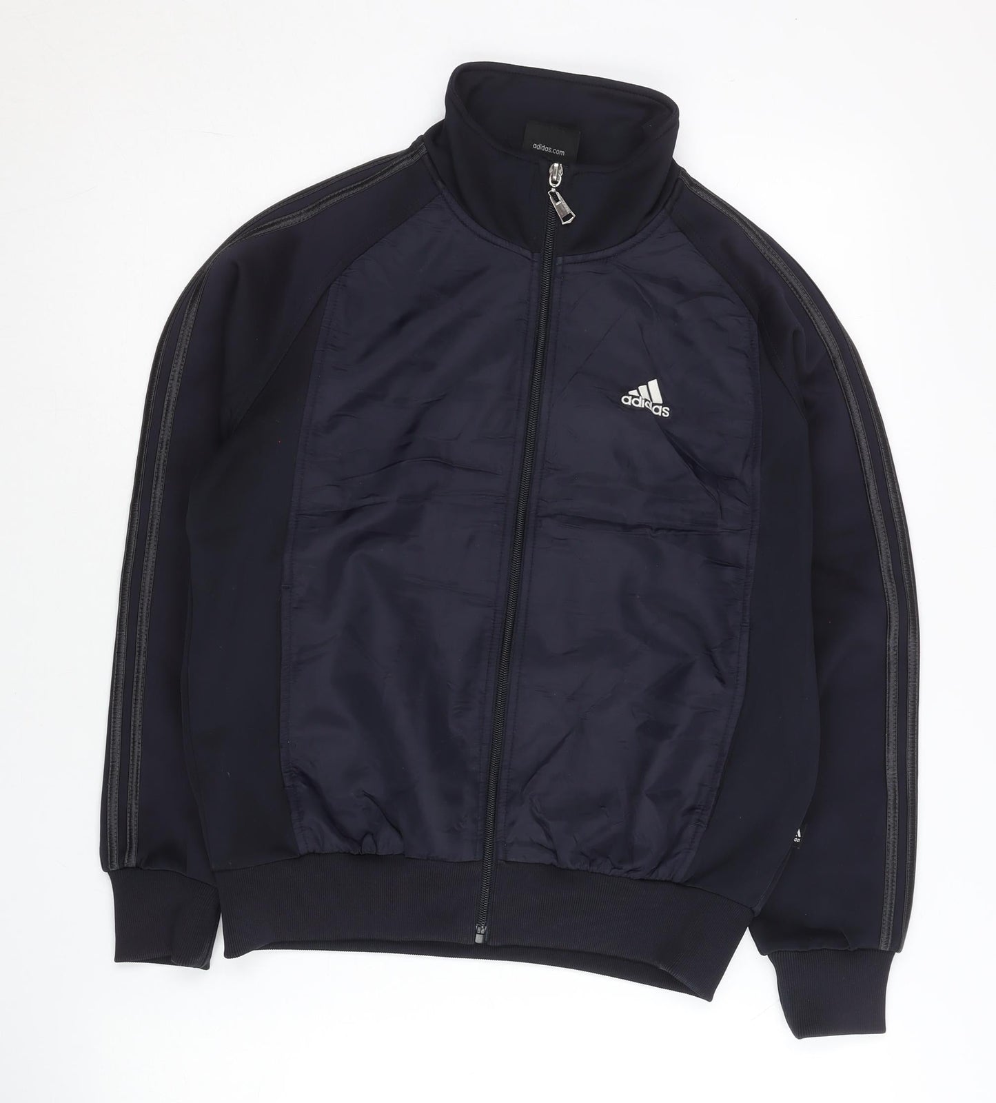 Adidas Women’s Black L Track Jacket Full Zip Polyester Sportswear