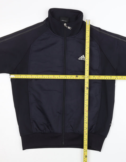 Adidas Women’s Black L Track Jacket Full Zip Polyester Sportswear