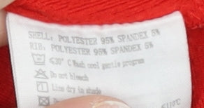 Kappa Womens Red Size 8 Track Jacket Full Zip Belgium Logo