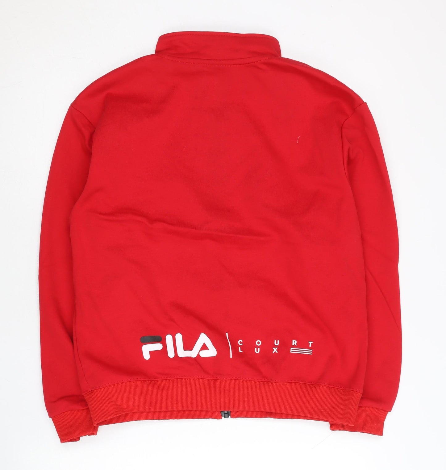 Fila Women Red Track Jacket Size 10 Cotton Full Zip Sportswear