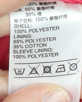 Adidas Women’s Pink Track Jacket Size 10 Lightweight Full Zip