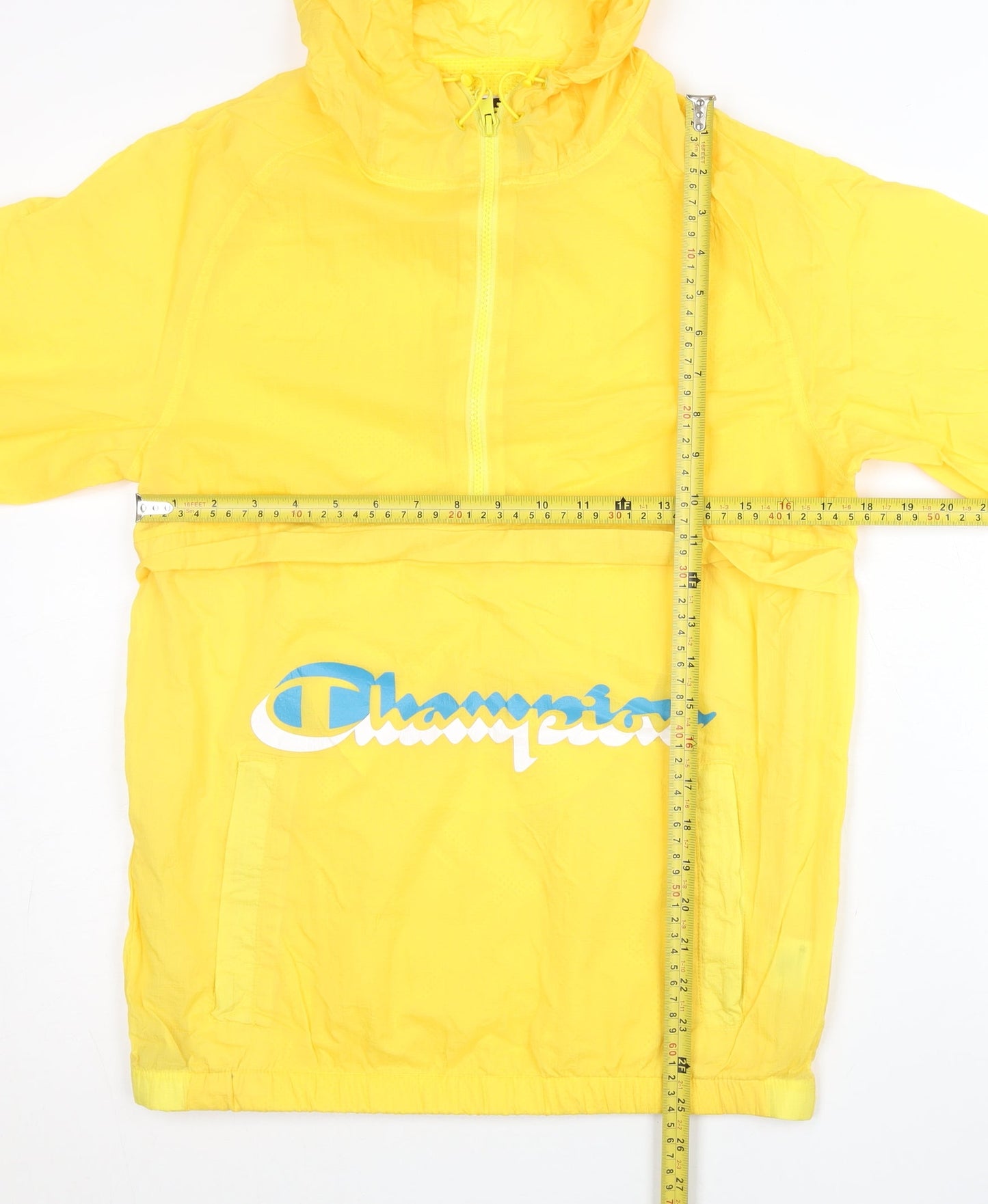 Champion Women’s Yellow Small Windbreaker Hooded Jacket