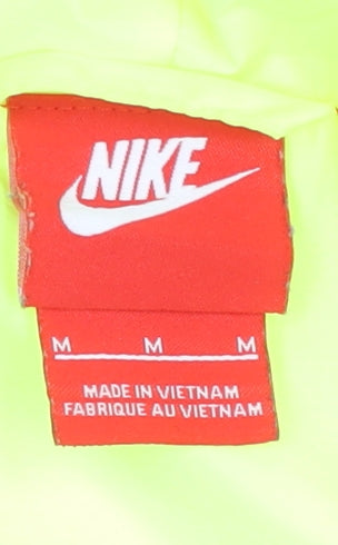 Nike Womens Yellow M Windbreaker Jacket Hooded Lightweight