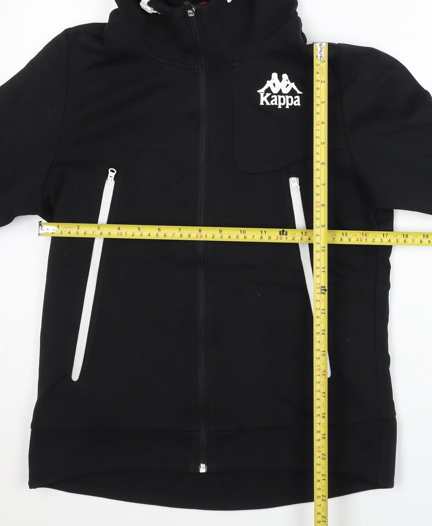 Kappa Women's Black Full Zip Hoodie Size 16 Cotton Blend Sportswear