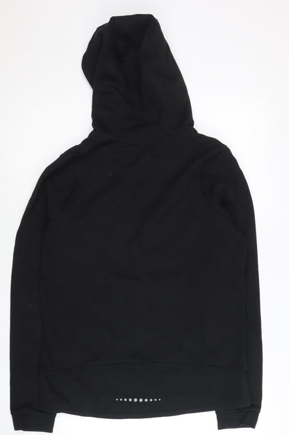 Kappa Women's Black Full Zip Hoodie Size 16 Cotton Blend Sportswear