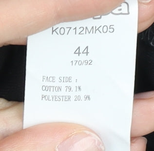 Kappa Women's Black Full Zip Hoodie Size 16 Cotton Blend Sportswear