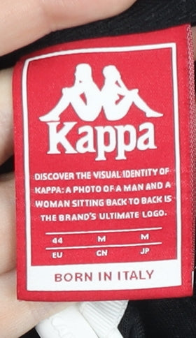 Kappa Women's Black Full Zip Hoodie Size 16 Cotton Blend Sportswear