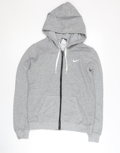 Nike Women’s Grey Full Zip Hoodie Small Cotton Sportswear