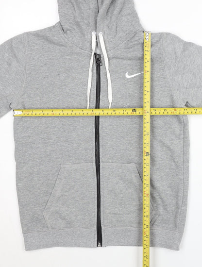 Nike Women’s Grey Full Zip Hoodie Small Cotton Sportswear