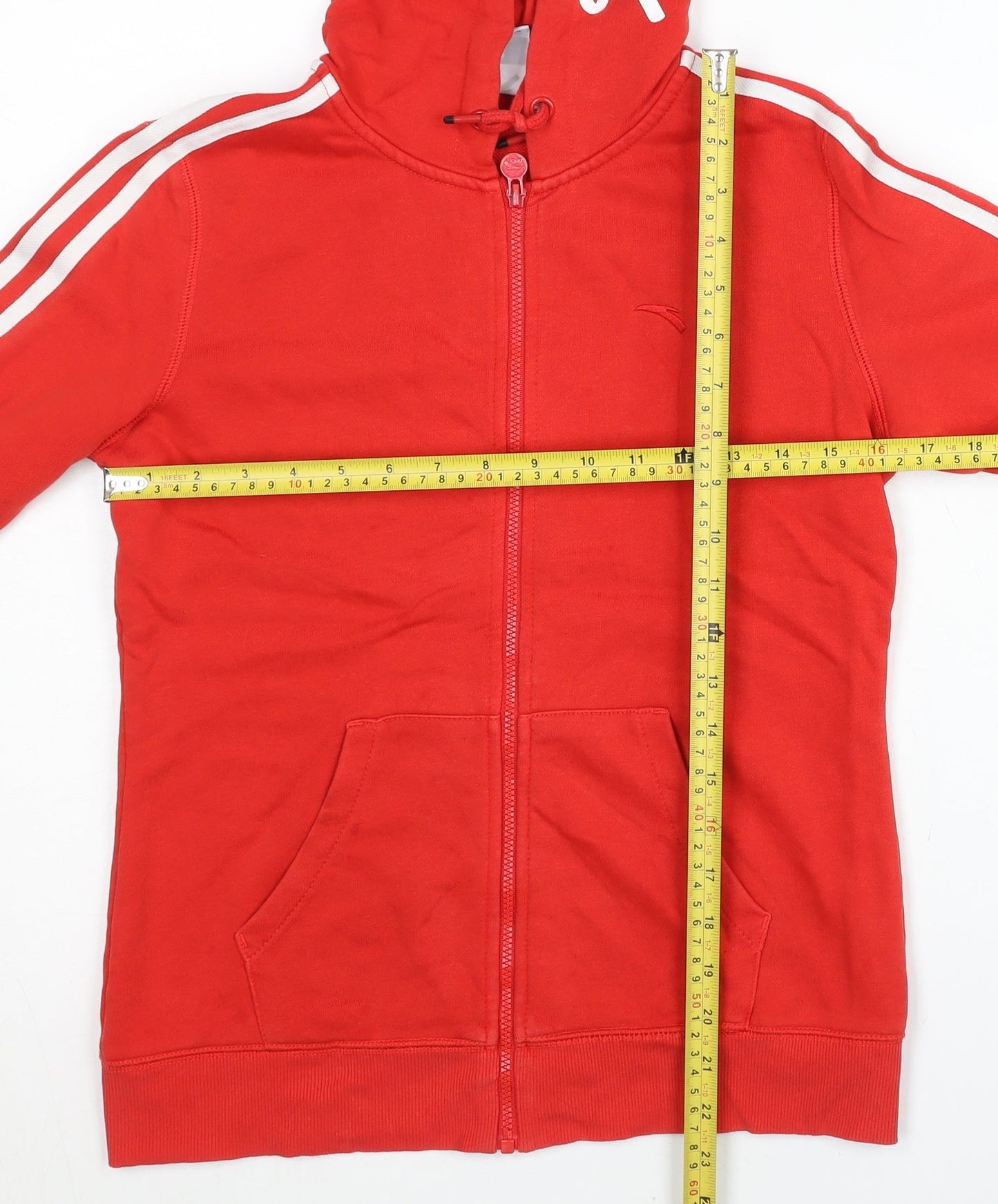 Anta Women’s Red Full Zip Hoodie Size M Sports Casual