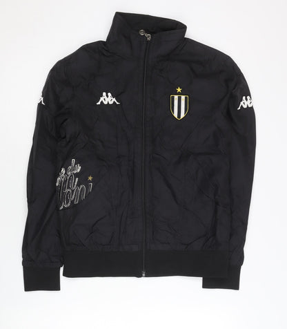 Kappa Women’s Black Track Jacket Size M Lightweight Full Zip