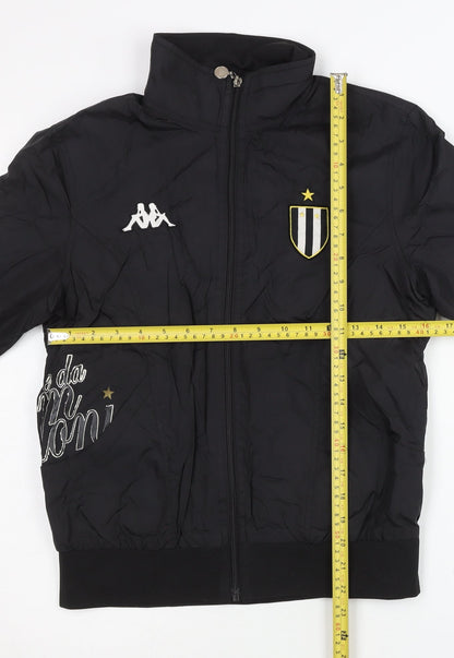 Kappa Women’s Black Track Jacket Size M Lightweight Full Zip