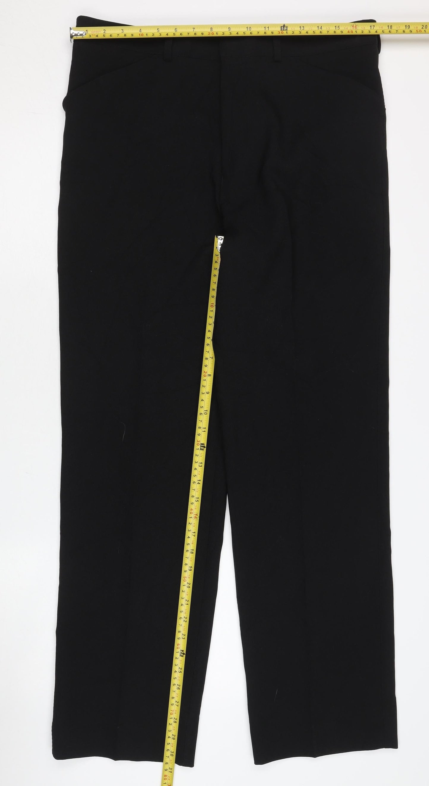 Greenwoods Mens Black Formal Dress Trousers Waist 34 in