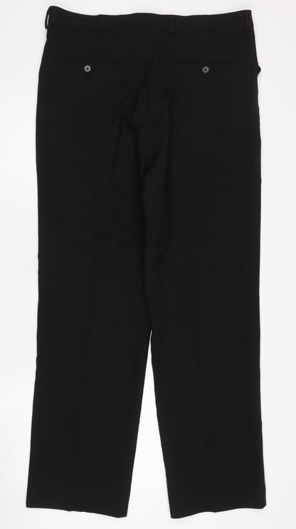 Greenwoods Mens Black Formal Dress Trousers Waist 34 in