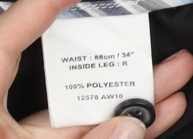 Greenwoods Mens Black Formal Dress Trousers Waist 34 in