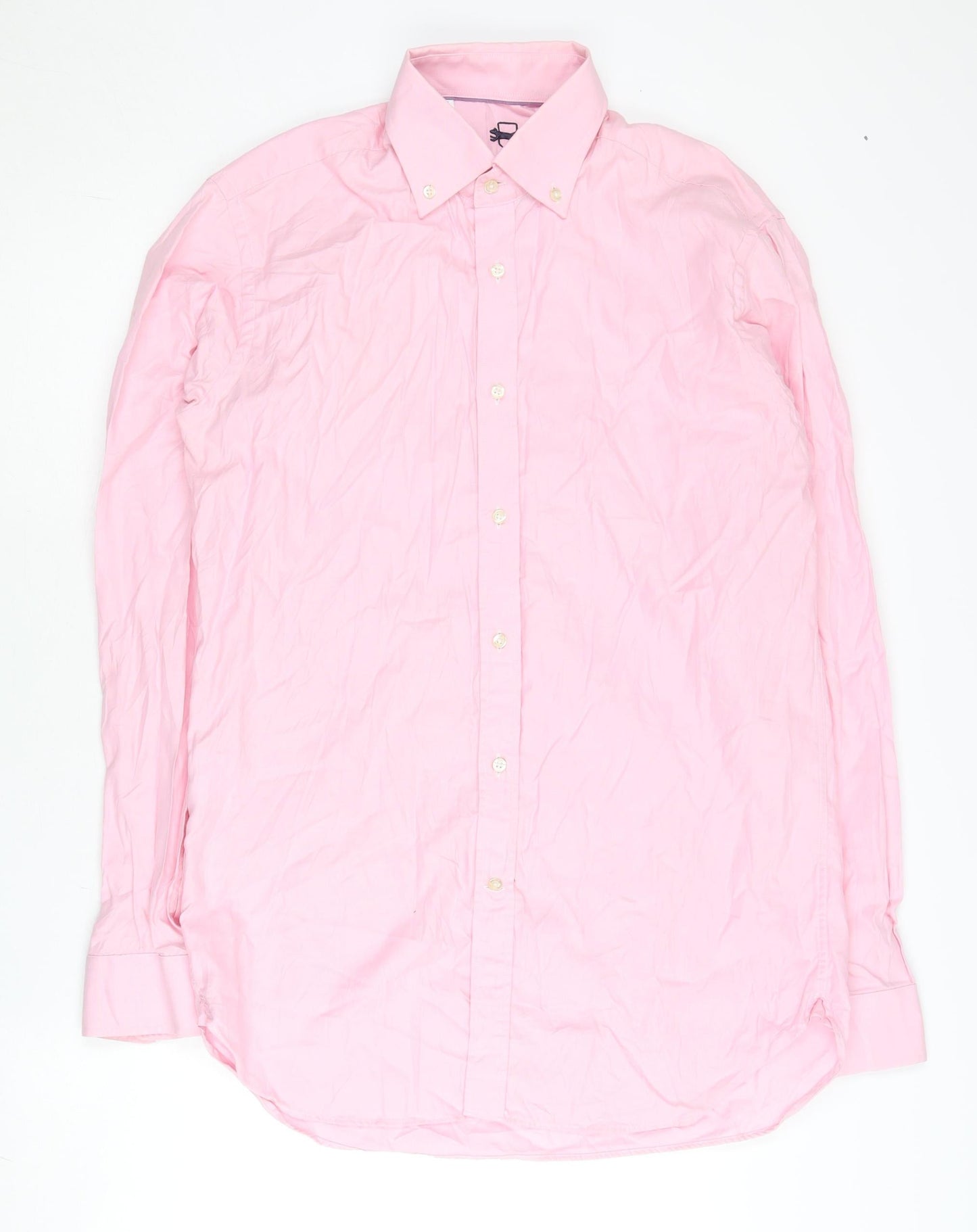 Paul Costelloe Men's Pink Long Sleeve Button-Up Shirt Size 15