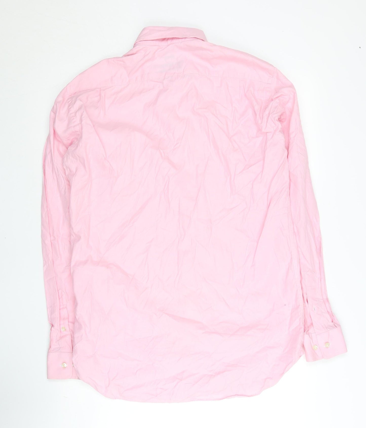 Paul Costelloe Men's Pink Long Sleeve Button-Up Shirt Size 15