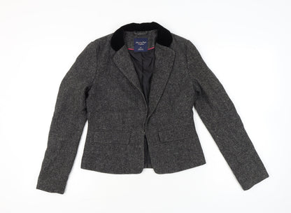 American Eagle Outfitters Women’s Grey Wool Blend Tweed Blazer Jacket S