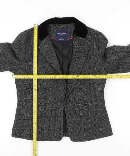 American Eagle Outfitters Women’s Grey Wool Blend Tweed Blazer Jacket S
