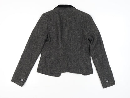 American Eagle Outfitters Women’s Grey Wool Blend Tweed Blazer Jacket S