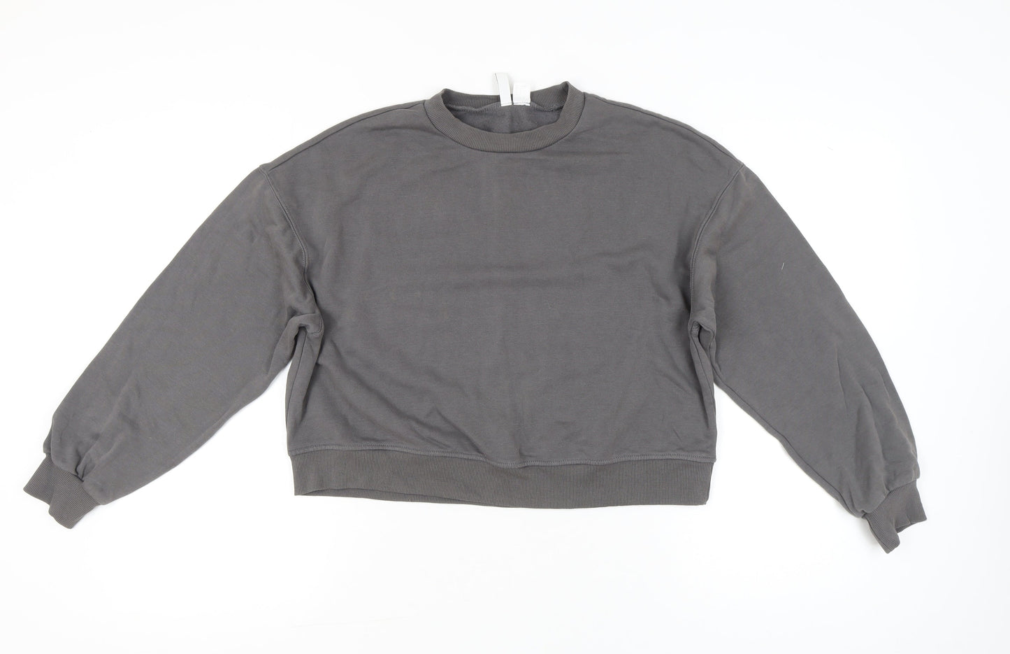 H&M Divided Women's Grey Size 12 Pullover Sweatshirt Cotton Blend