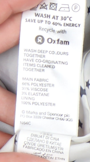 Marks and Spencer Women Black Pinstripe Blazer UK 12 Work Jacket