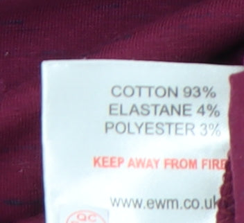 Womens UK Size 14 Isle Essentials Purple Basic T-Shirt