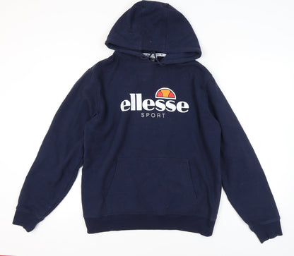 Ellesse Womens Blue Pullover Hoodie Size 18 Logo Sports Casual