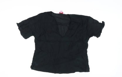 Womens UK Size 16 Monsoon Black Tunic Blouse