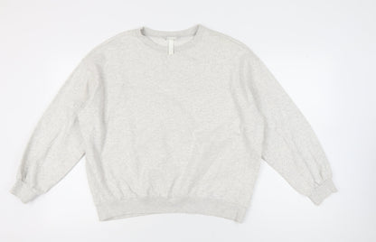 H&M Women’s Grey Sweatshirt UK M Regular Fit Crew Neck